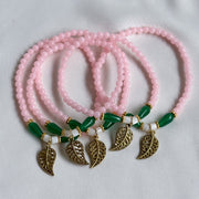 Armbandje elastiek - roze