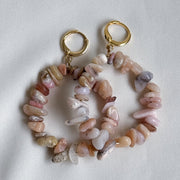 Oorbellen creool natuursteen - botswana agate