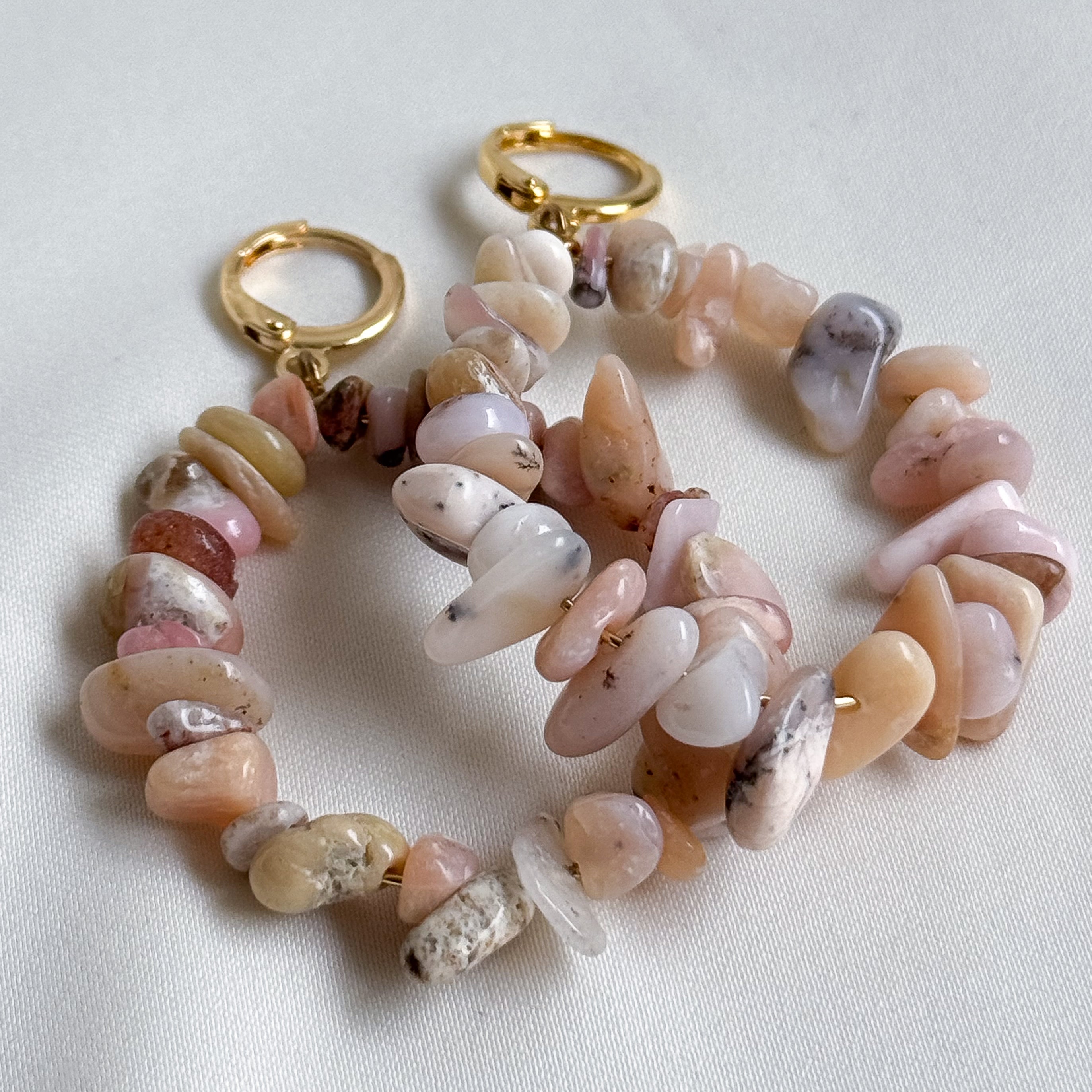 Oorbellen creool natuursteen - botswana agate