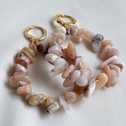 Oorbellen creool natuursteen - botswana agate