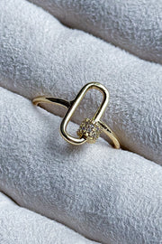 Ring - Paperclip with zirconia