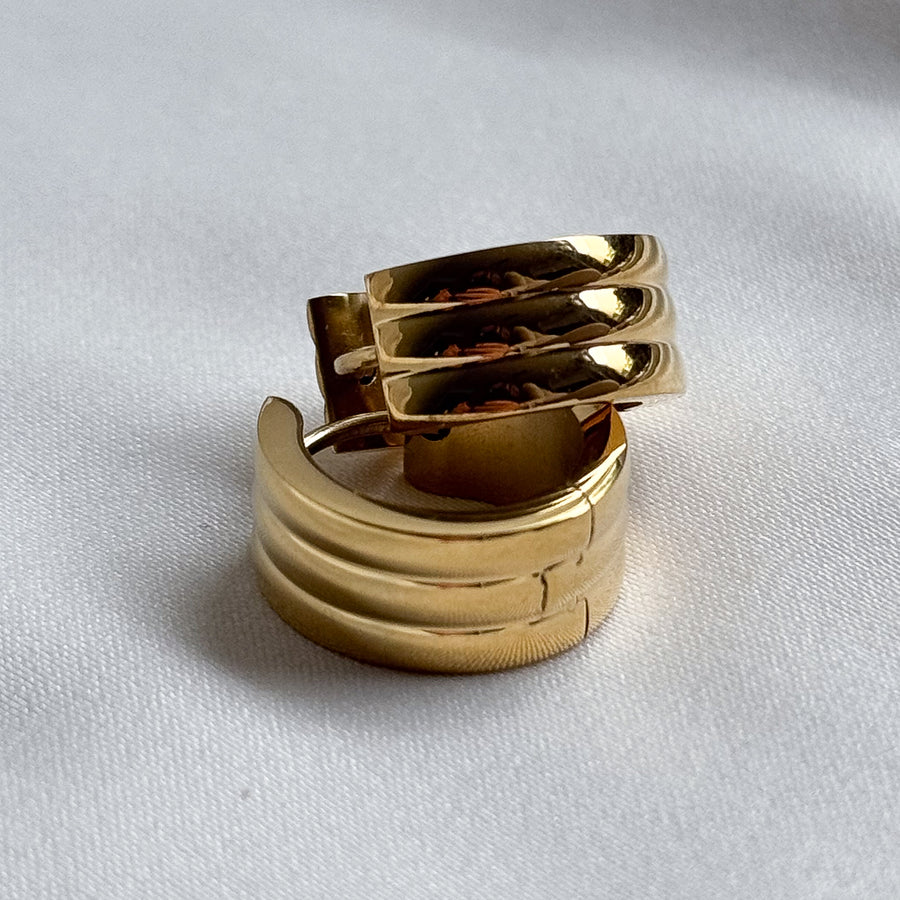 Oorbellen triple open hoops