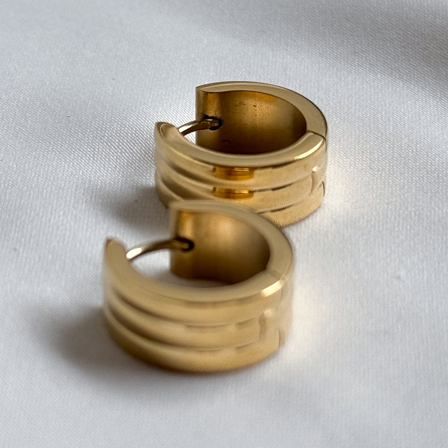 Oorbellen triple open hoops