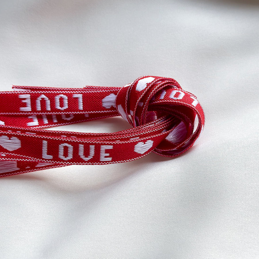 Ribbon Love - red / white