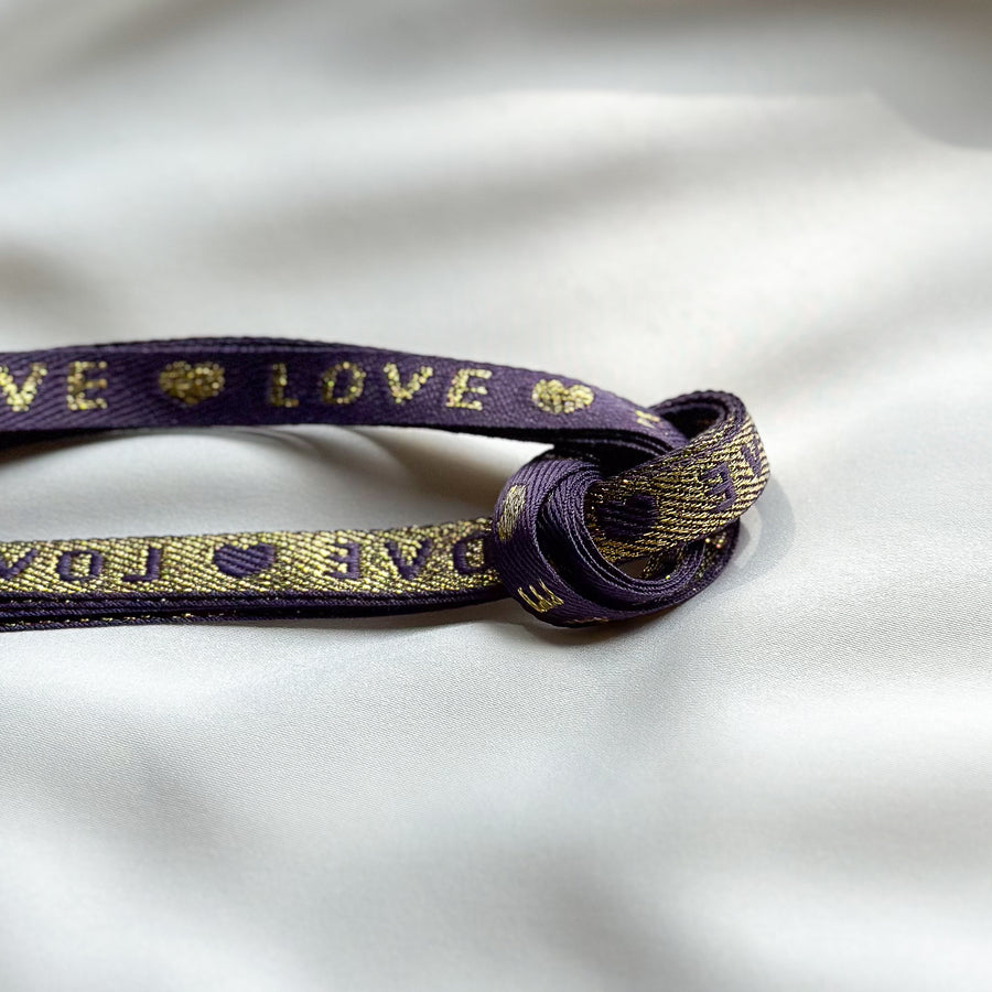 Ribbon Love - gold / purple