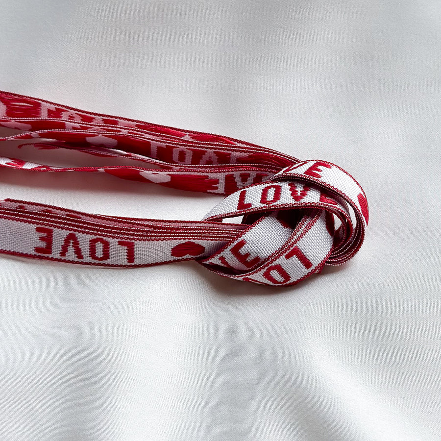 Ribbon Love - white / red