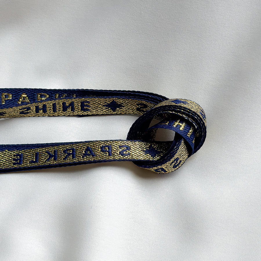 Sparkle Shine ribbon - gold / blue