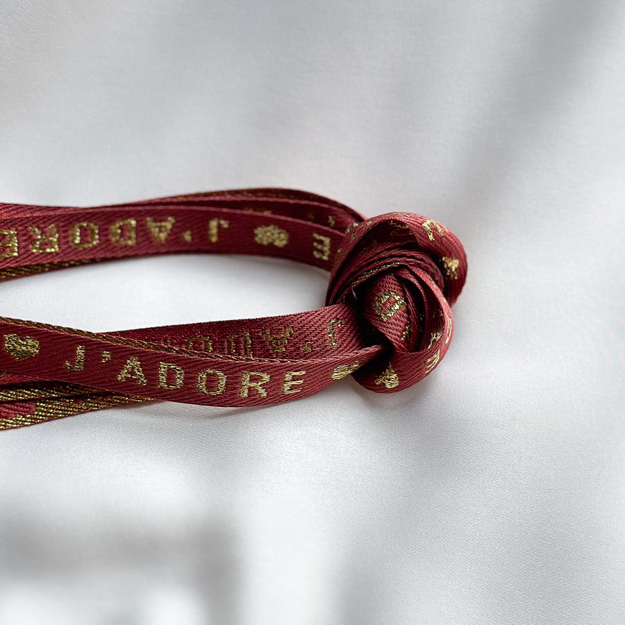 Ribbon J'adore - red / gold