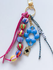 Bag charm Happy - blauw