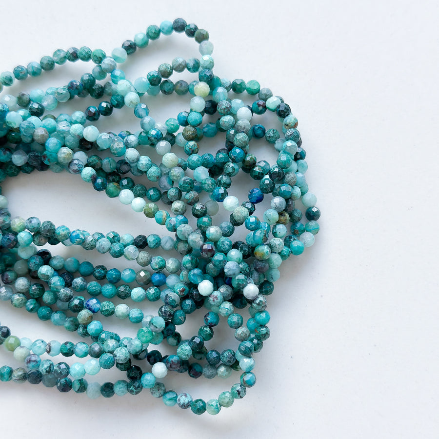 Chrysocolla facet - 3 mm