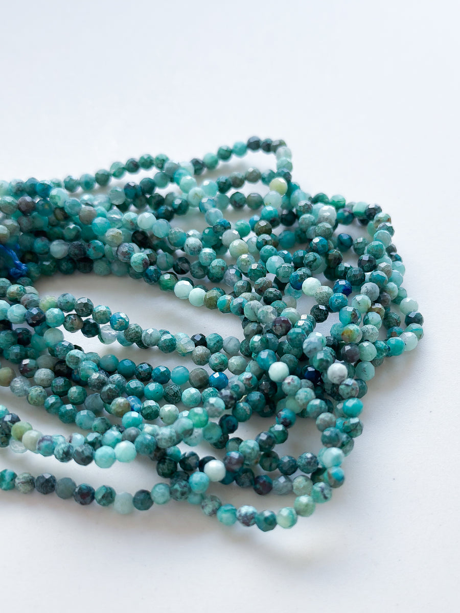 Chrysocolla facet - 3 mm
