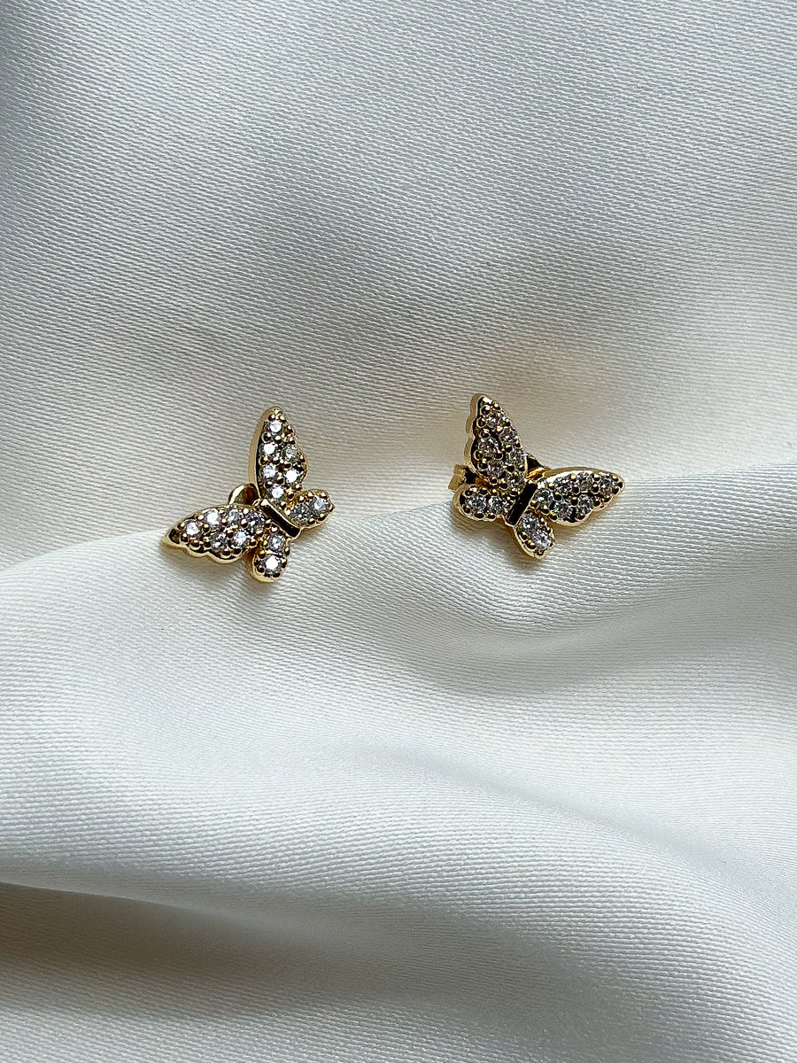 Earrings studs - butterflies