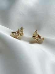 Earrings studs - butterflies