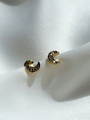 Earrings studs - moons