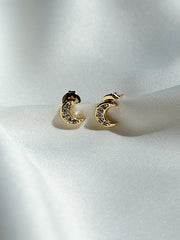 Earrings studs - moons