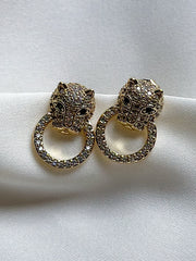 Earrings studs - leopard