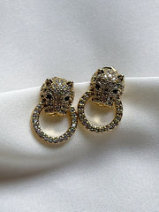 Earrings studs - leopard