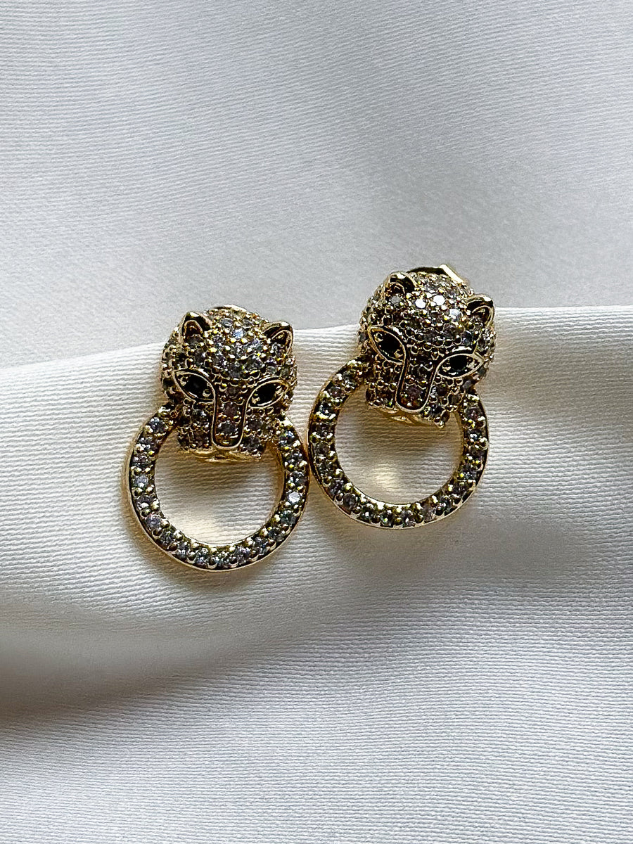 Earrings studs - leopard