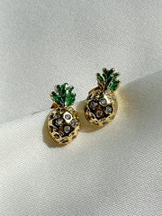 Earrings studs - pineapple