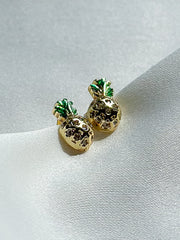 Earrings studs - pineapple