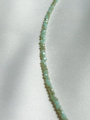 Chain cut glass - light green