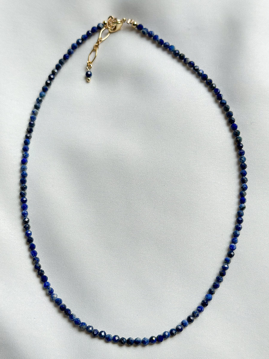 Necklace natural stone - lapis lazuli