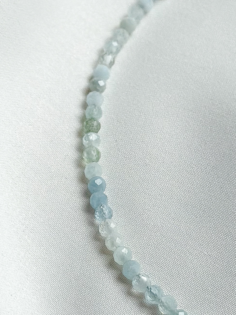 Ketting natuursteen - aquamarine