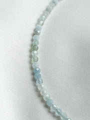 Necklace natural stone - aquamarine