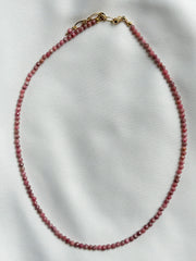 Ketting natuursteen - rhodonite