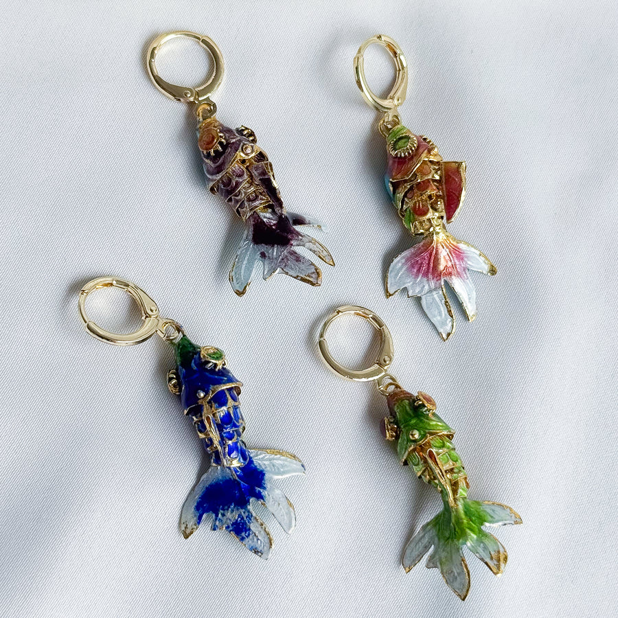 Oorbel single - Sea Collection - vis flexibel