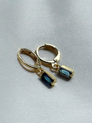 Earrings pendant - dark blue stone