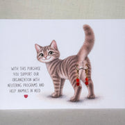 Poes - oorbel oranje/rood