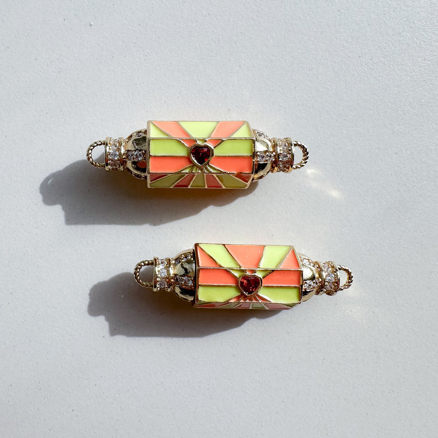 Charm Connector - Orange &amp; Yellow