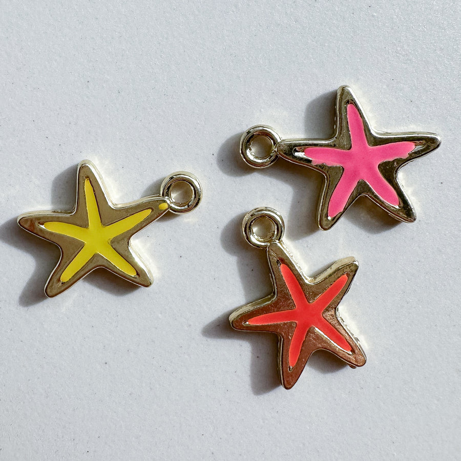 Charm Starfish - orange / pink / yellow