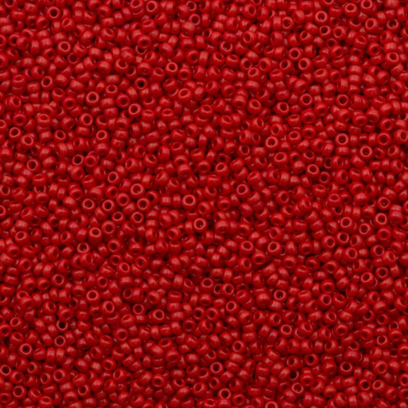 408 - Opaque Dark Red - 8/0