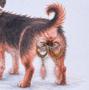 Hond - oorbel druppel zalm