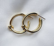 Hoop earrings - double knot