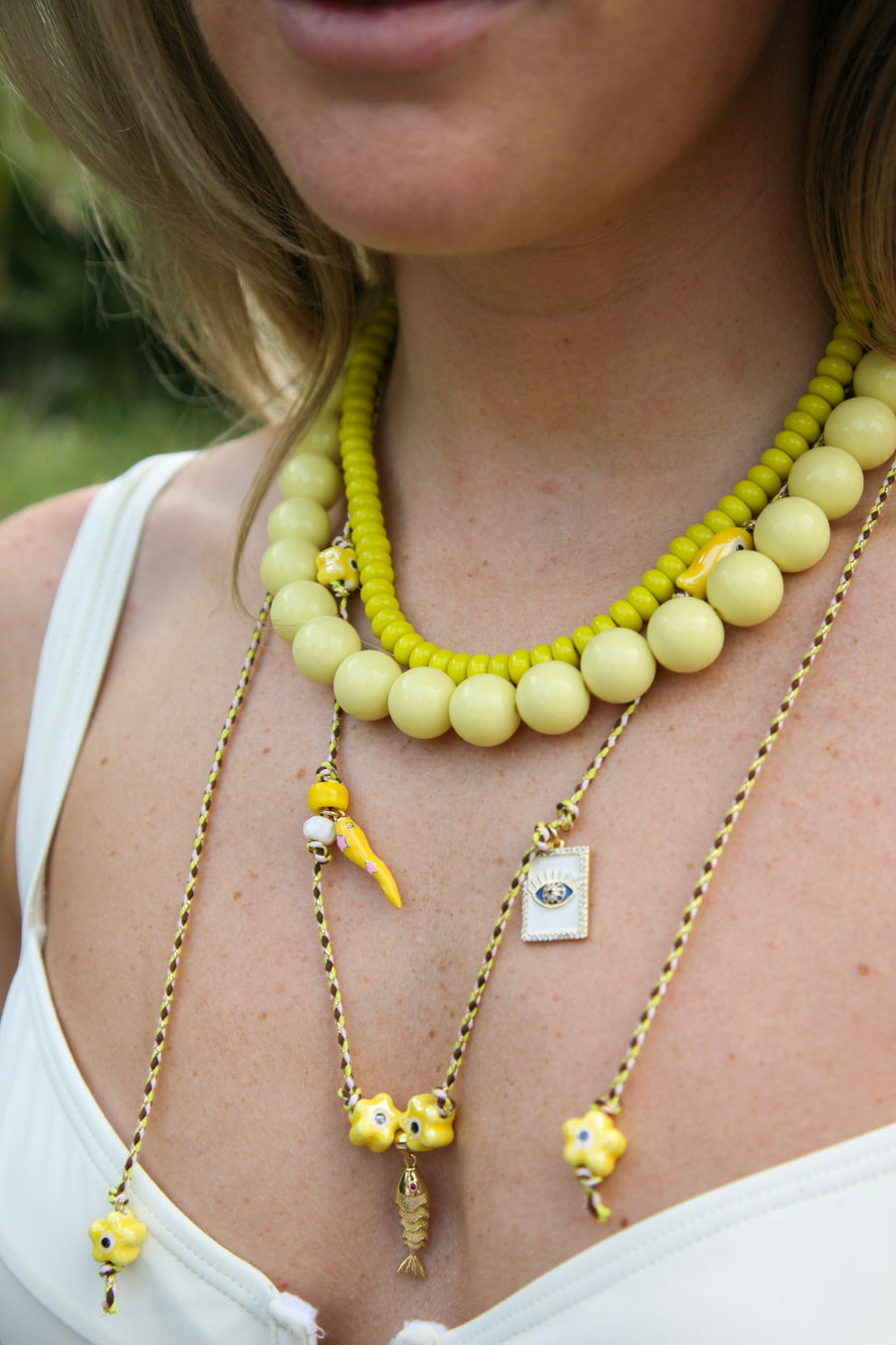 Bedel Plaatje evil eye - wit
