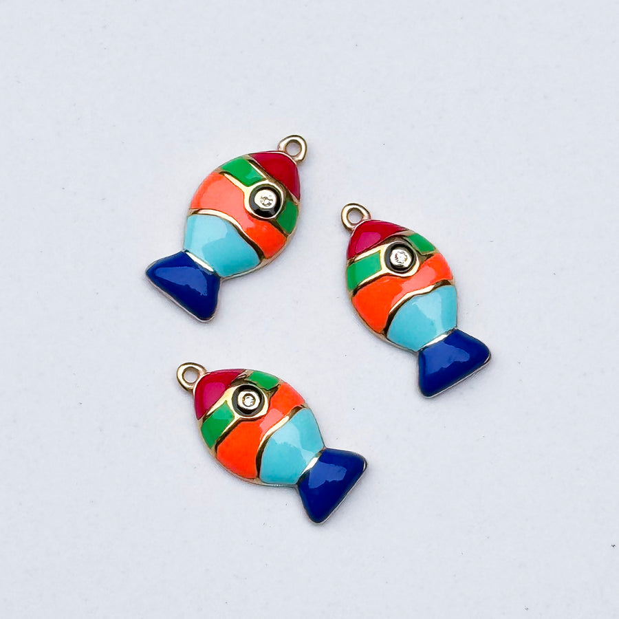 Bedel regenboog vis oranje blauw