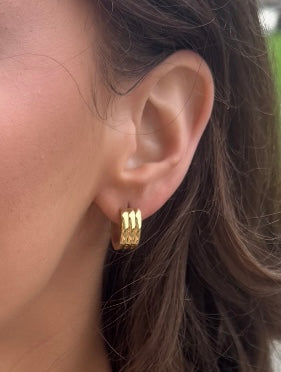 Oorbellen triple open hoops